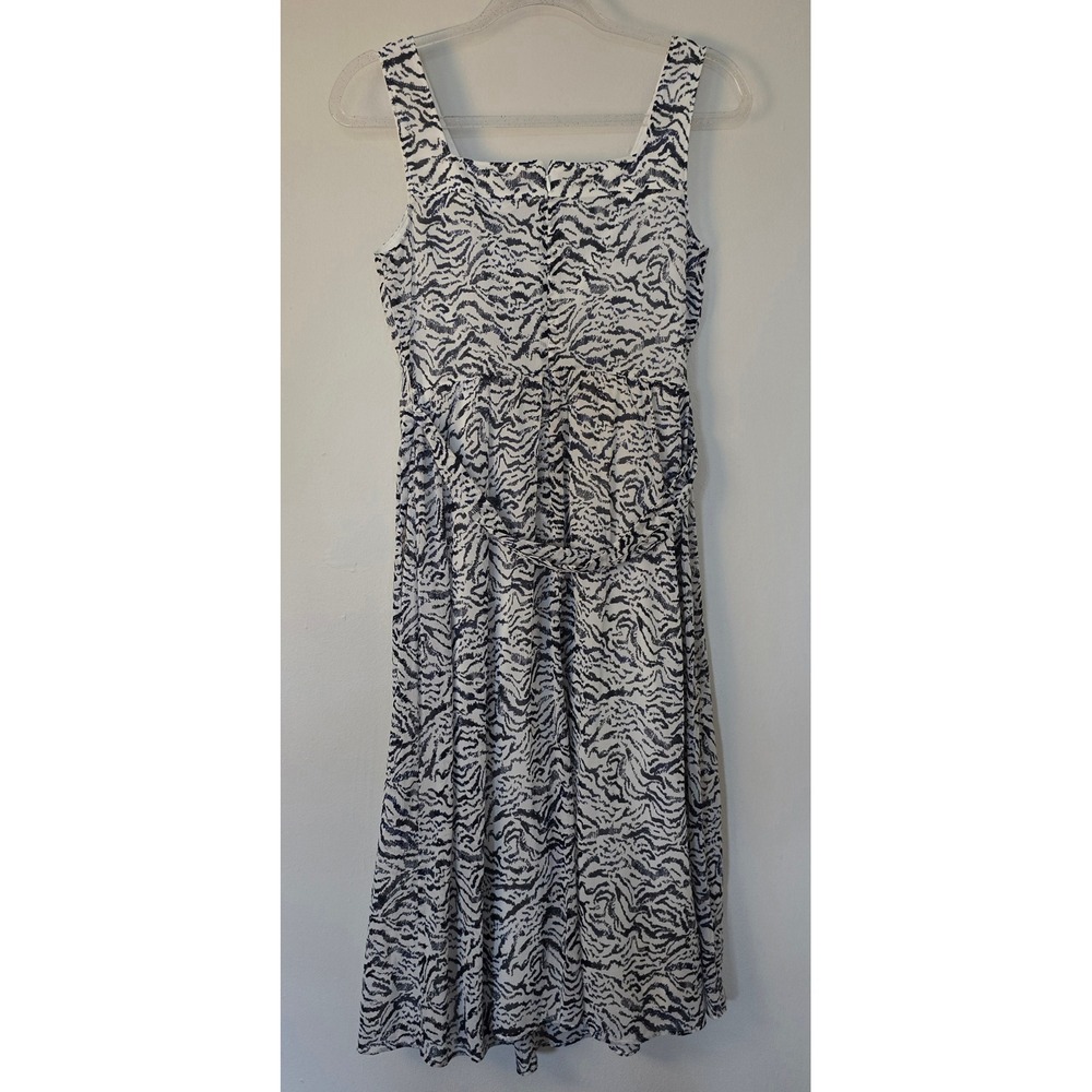 DKNY Dress Animal Print Sundress NWT Womens 2 White Black - Picture 4 of 10